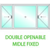 double openable midle fxed